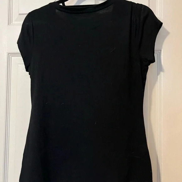 Express Top, Black with Silver Sequence Design T-shirt, Women’s, Size Medium - Picture 2 of 3